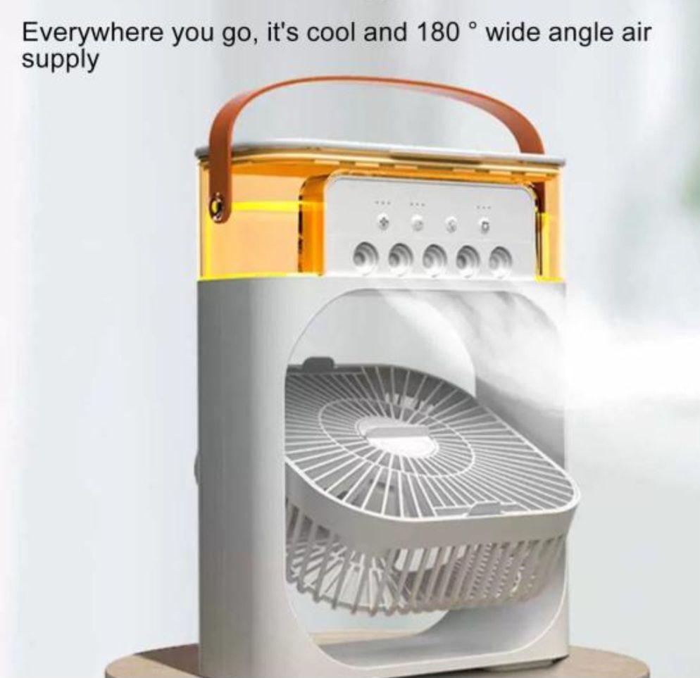 Кондиціонер міні портативний AIR Cooler Fan від USB Type-C 4в1 вентилятор/охолоджувач/зволожувач/нічник (19543673) - фото 4