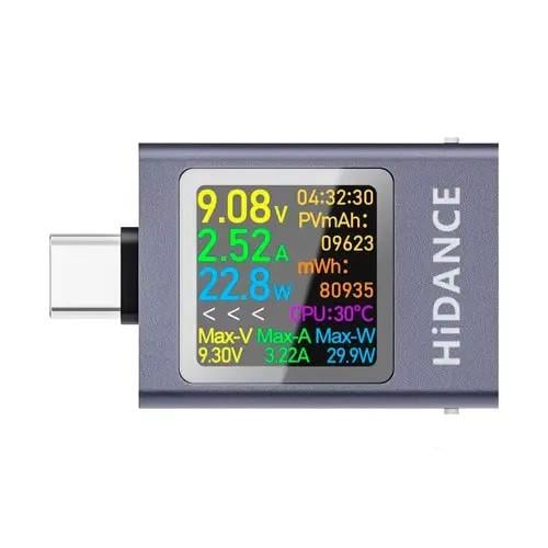 USB-тестер HiDance HDC-085C Type-C PD3,1 4,5-50V до 12А 600W OLED-дисплей