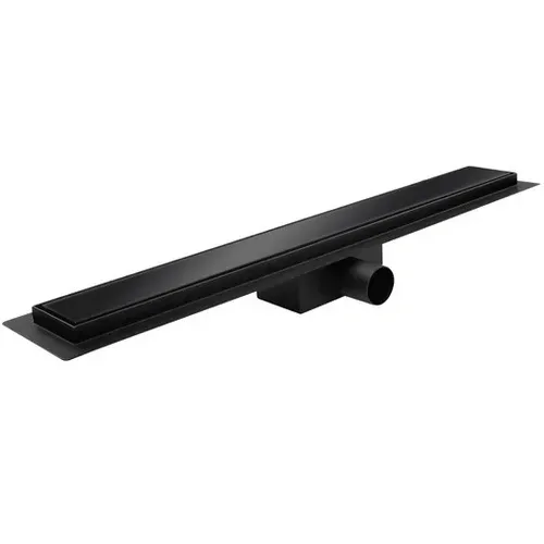 Трап душовий Koer FD08-70x800-Glass з нержавіючої сталі SUS304 зі скляною панеллю 70x800 мм Black (KR5142)