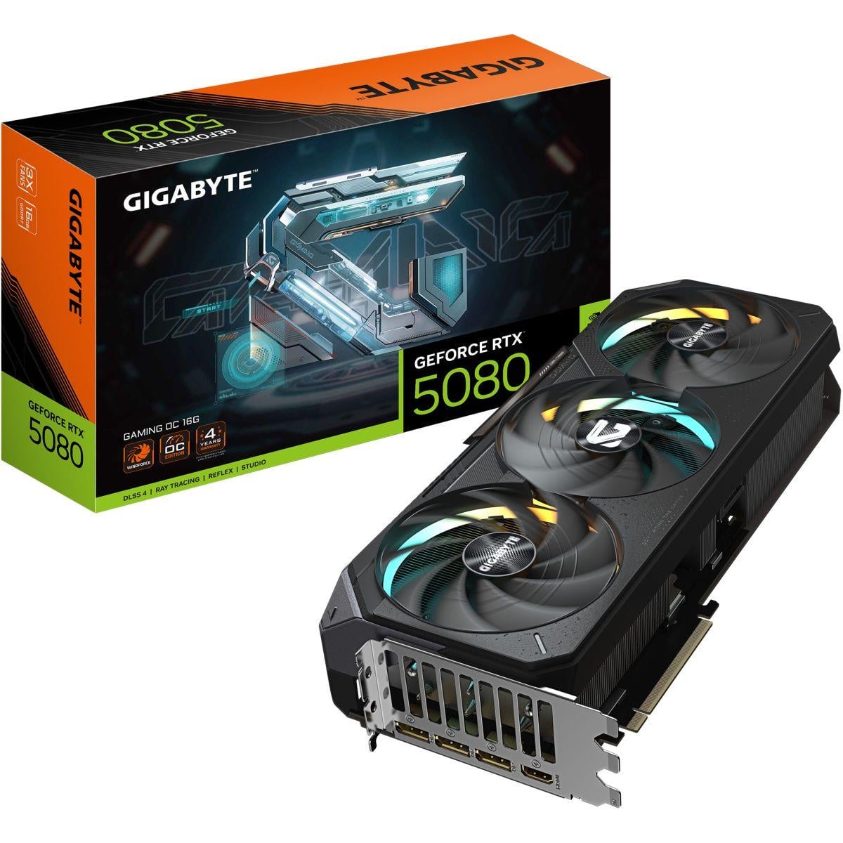 Видеокарта GIGABYTE GeForce RTX 5080 GAMING OC 16G (GV-N5080GAMING OC-16GD)