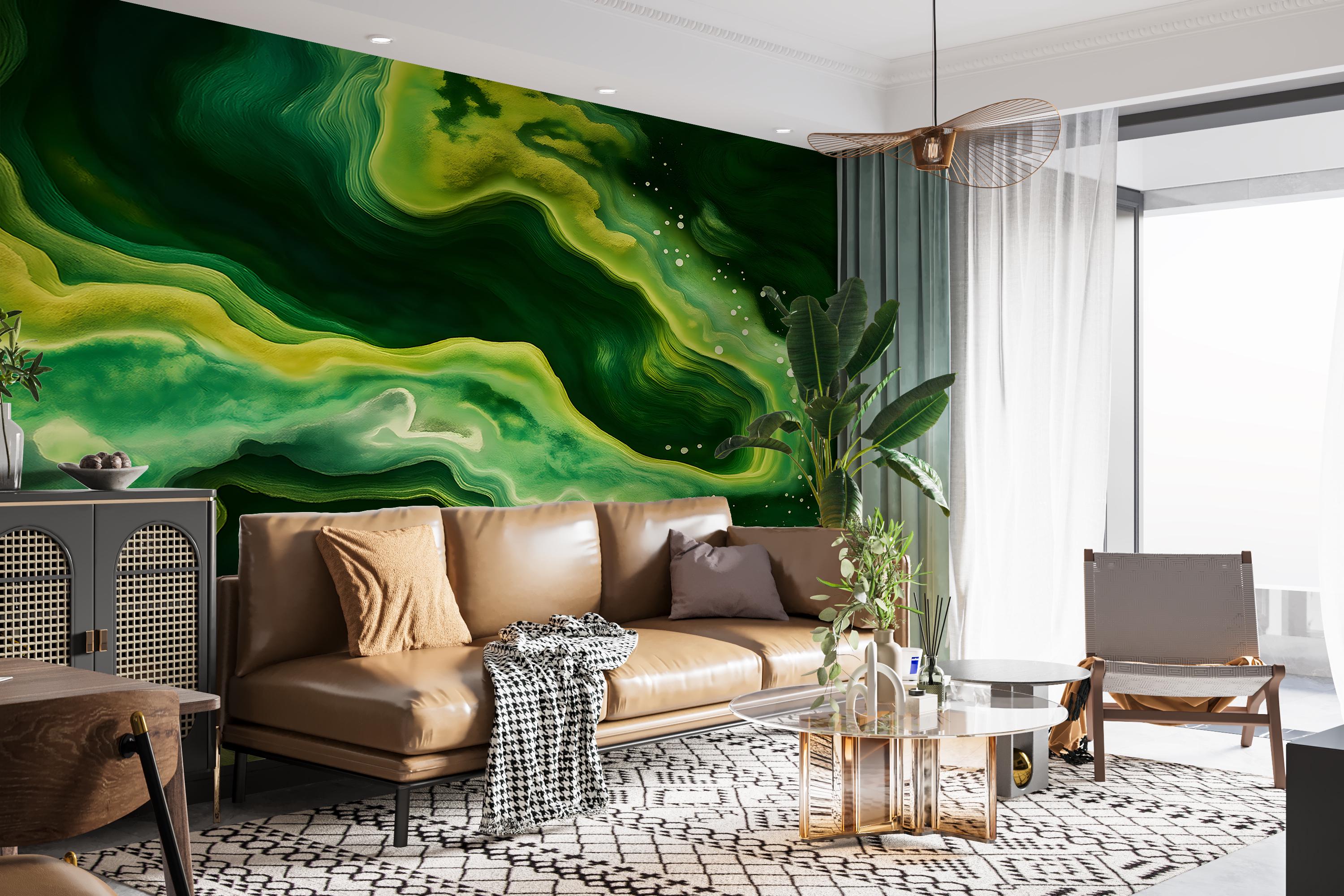 Фотообои флизелиновые Upstream Яркий зеленый цвет 120х180 см (S5WTR-036/2) - фото 8