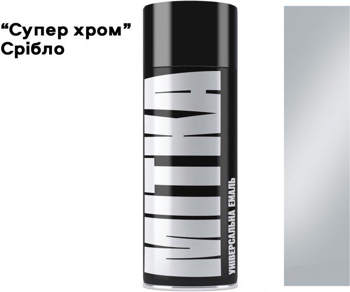 Эмаль MITKA Супер хром 400 мл Серебряный (MII032) - фото 2 Эмаль MITKA Супер хром 400 мл Серебряный (MII032) - фото 2