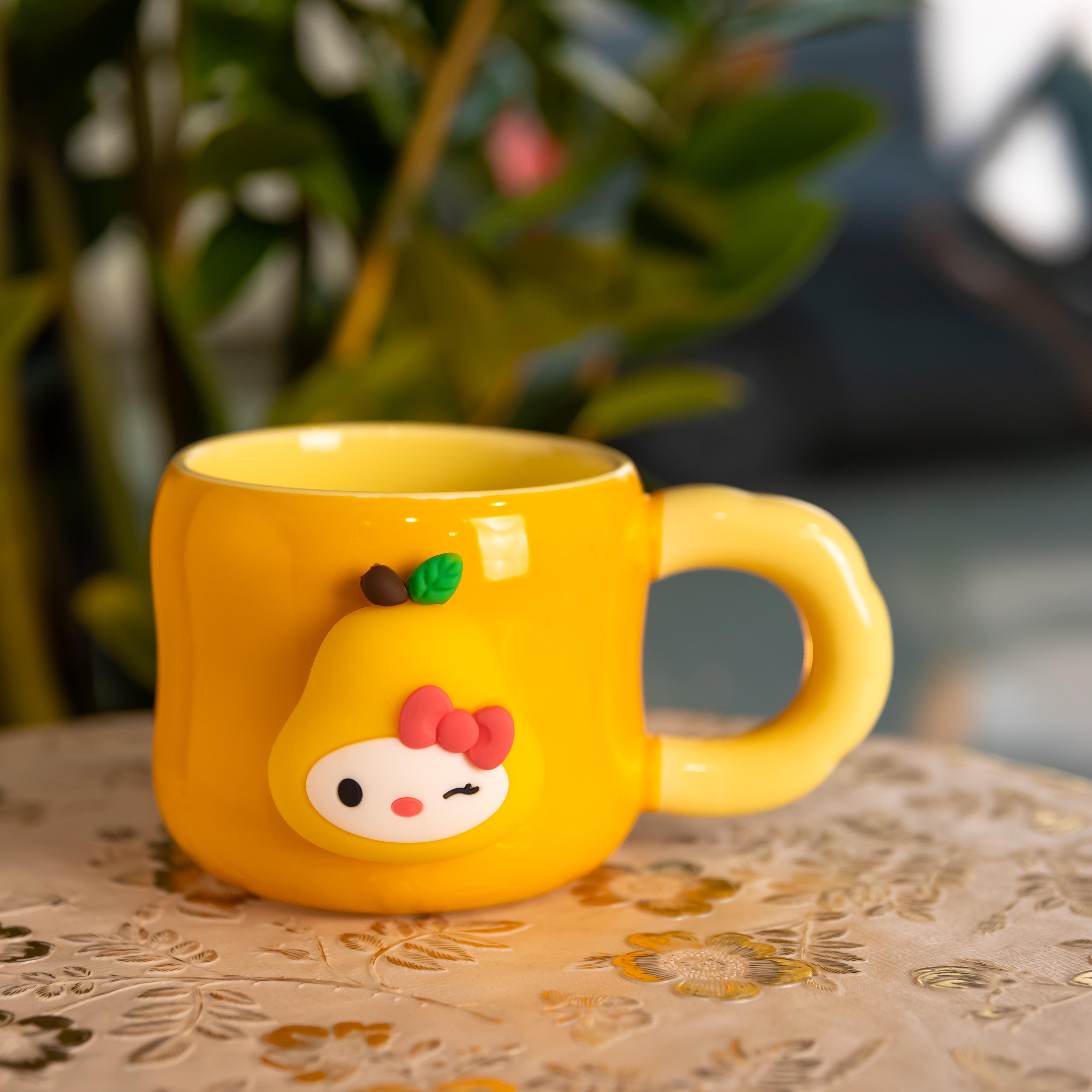 Чашка фарфоровая Sanrio с магнитом 400 мл Оранжевый (FM-37B)
