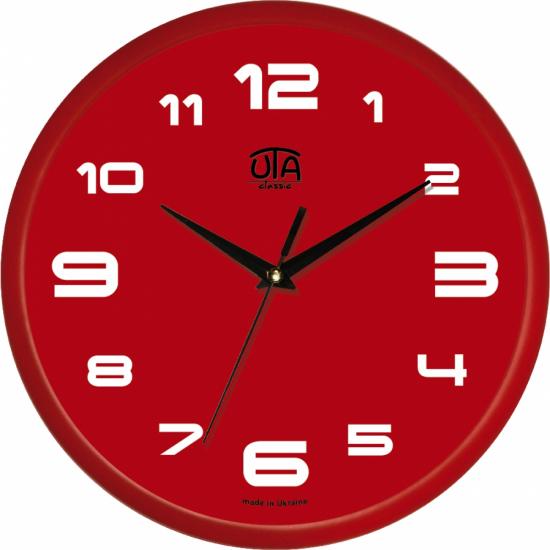 Часы настенные UTA Classic Классические 30х30 см Red (118496)