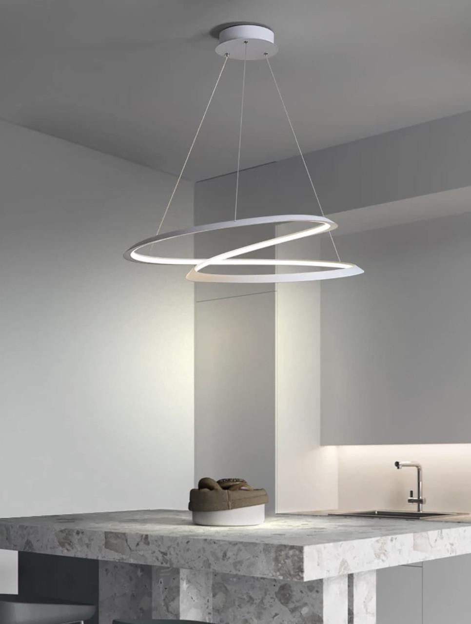 Светильник дизайнерский в увлекательной форме корпуса 60 см (D 2047 WT)