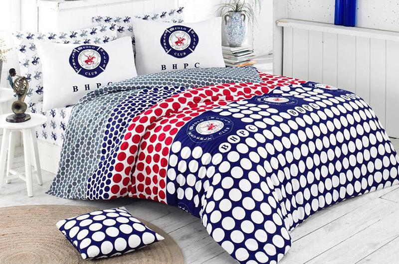 Комплект постельного белья Polo Сlub 010 Евро ранфорс (SA-4301)