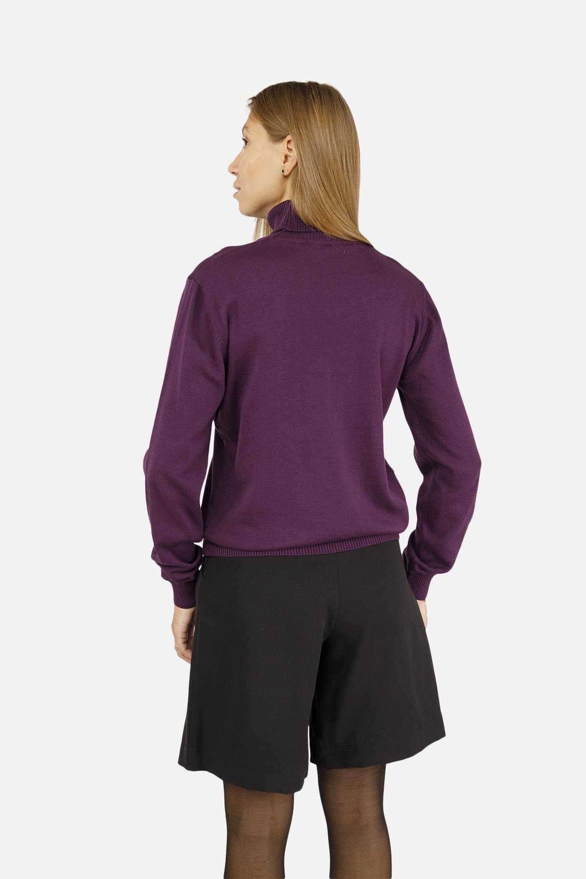 Гольф женский р. 42 Баклажанный (SKT001008670) - фото 4 Гольф женский р. 42 Баклажанный (SKT001008670) - фото 4