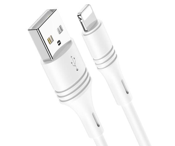 Кабель Data Borofone BX43 USB-Lightning 2,4A 1 м White (06BX43LW) Кабель Data Borofone BX43 USB-Lightning 2,4A 1 м White (06BX43LW)