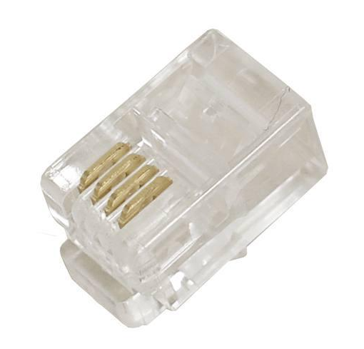 Штекер телефонний 6Р4С RJ-11 (1254#)