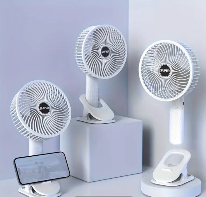 Вентилятор із затискачем для столу бездротовий USB 4 швидкості (2479517796) - фото 3