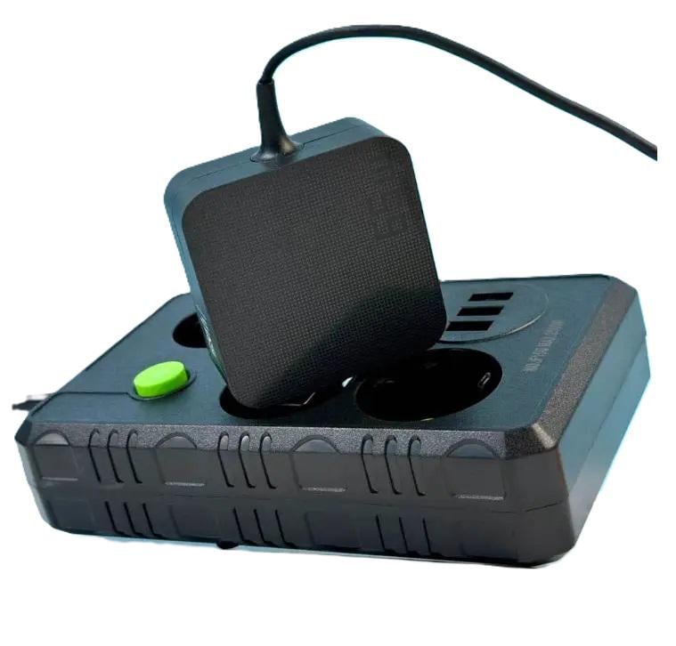 Удлинитель сетевой UA Power F15U 16A 4 розетки 3USB 4 м Black - фото 3