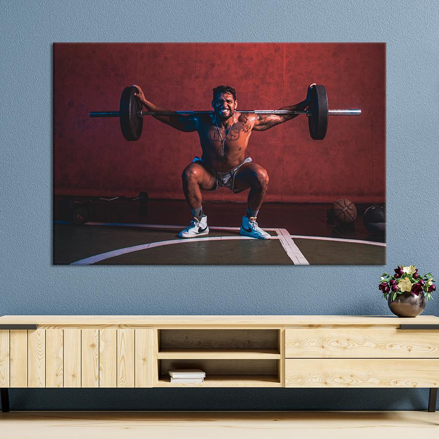 Картина спорт Тяжелая атлетика 120x80 см (A1227-1)