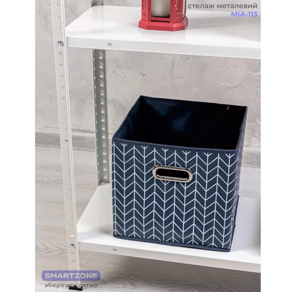 Стелаж металевий на 4 полиці 150х75х30 см Білий (МІА-113) - фото 9