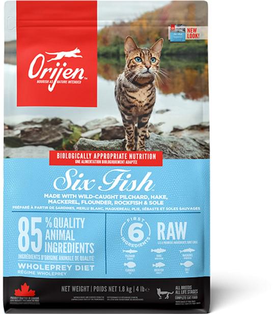 Корм сухой для кошек и котят Orijen Six Fish Cat 1,8 кг (24149772)