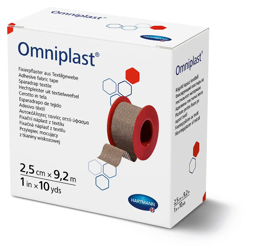 Пластырь фиксирующий текстильный Omniplast 2,5 см х 9,2 м (1696824946)