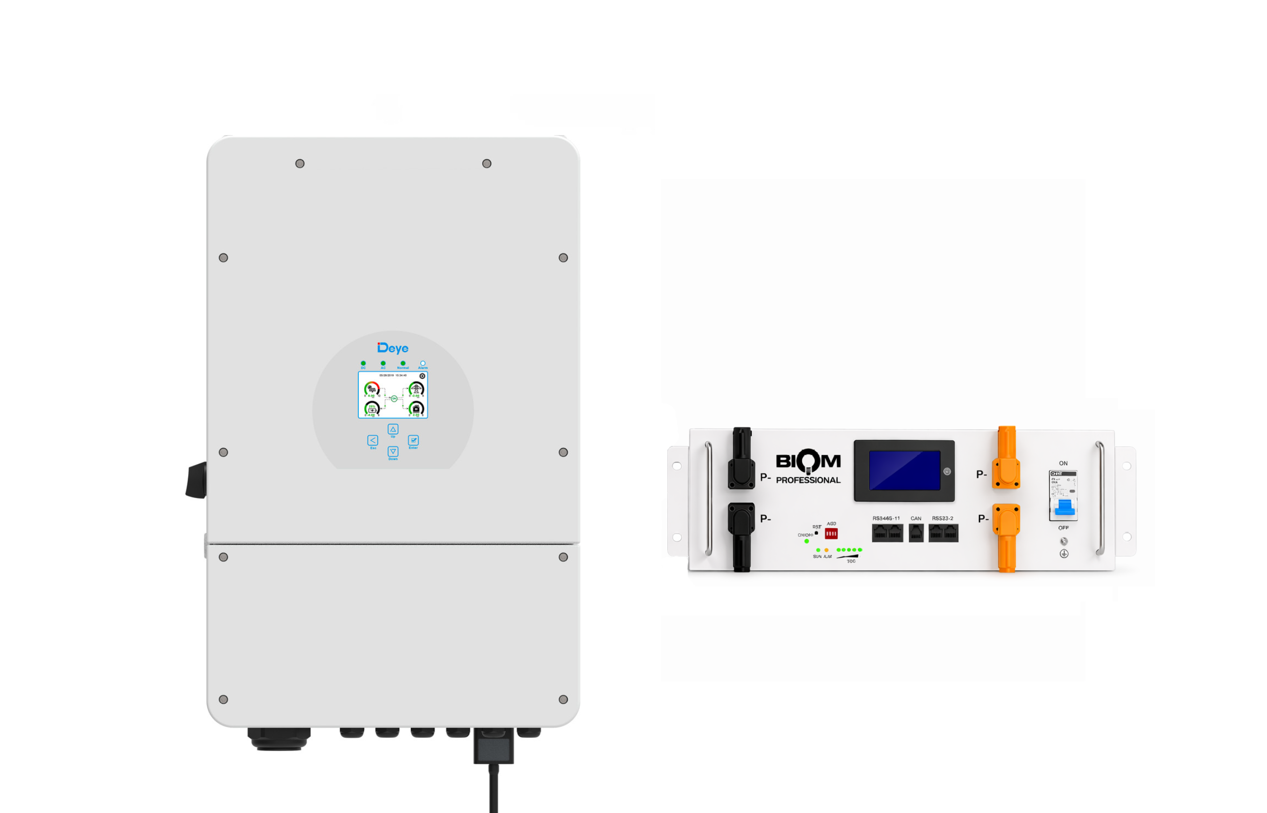 Инвертор Deye SUN-10K-SG02LP1-EU-AM3 10 кВт и батарея Biom Professional BALFP-R512100-UNI 5,12 кВт·ч (33148786)