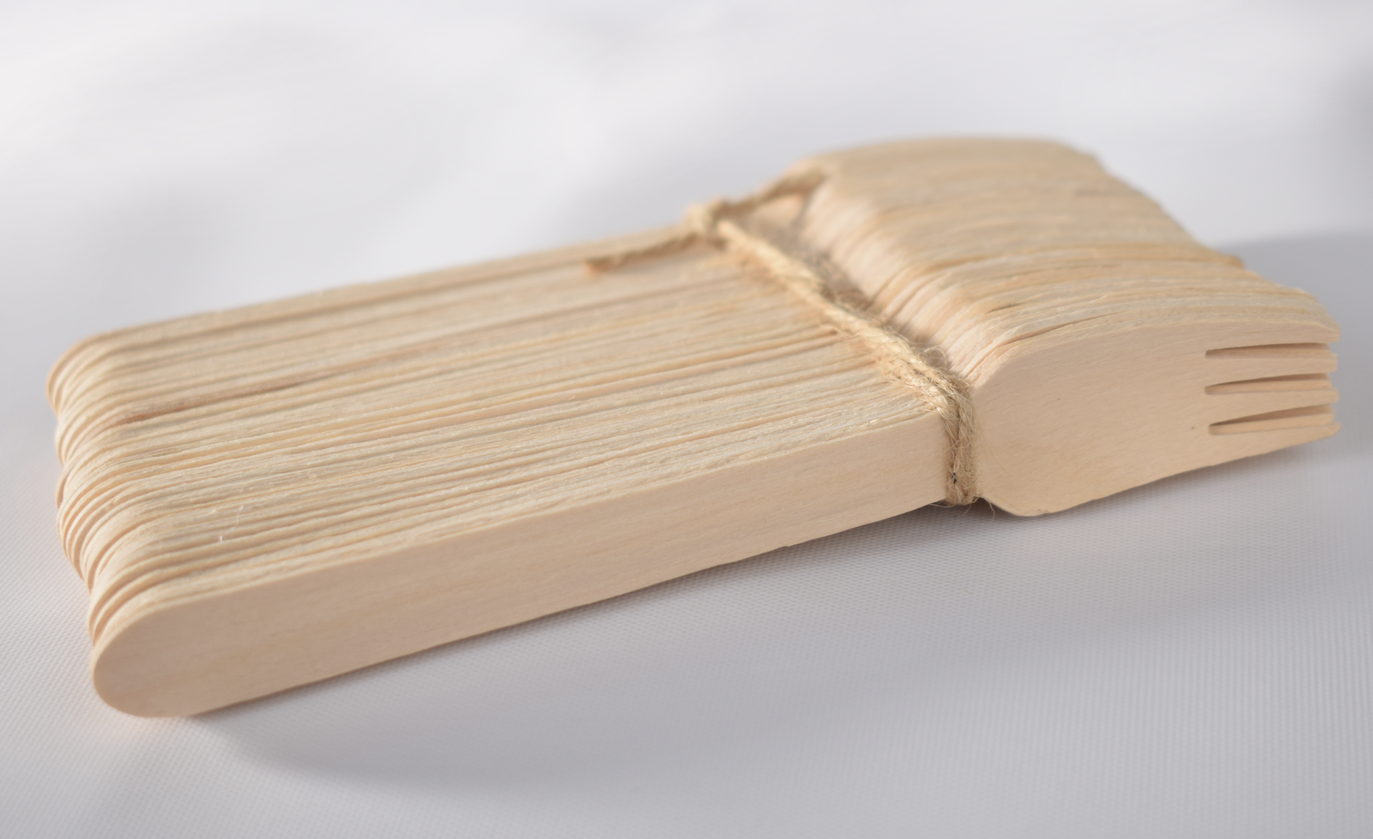 Вилки салатные одноразовые деревянные 14 см 100 шт. (00000000146)