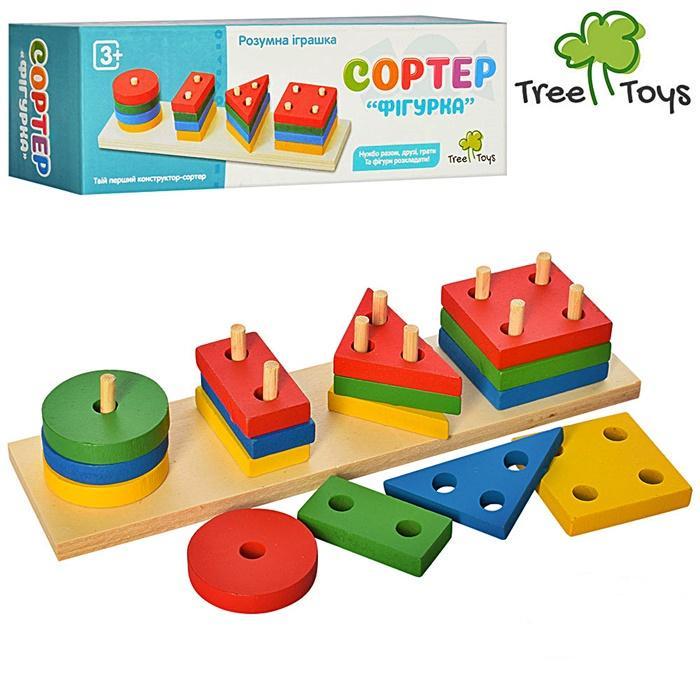 Дерев'яний сортер Tree toys MD 0715 геосортер фігурка (6164) - фото 2 Дерев'яний сортер Tree toys MD 0715 геосортер фігурка (6164) - фото 2