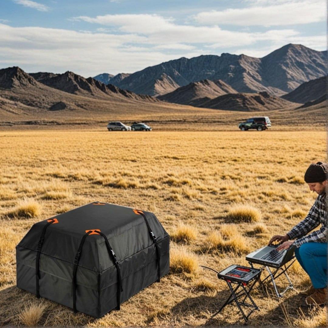 Багажник-сумка на дах автомобіля водонепроникний з антиковзаючим килимком 112x87x44 см Чорний (Е051512-51513) - фото 8 Багажник-сумка на дах автомобіля водонепроникний з антиковзаючим килимком 112x87x44 см Чорний (Е051512-51513) - фото 8