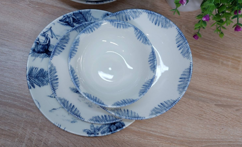 Сервиз столовый OMS TULU фарфор 6 персон 24 шт. Ocean Blue (KL24-Ocean) - фото 3 Сервиз столовый OMS TULU фарфор 6 персон 24 шт. Ocean Blue (KL24-Ocean) - фото 3