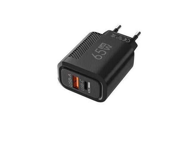 Адаптер USB на 2 порта 65 Вт Черный