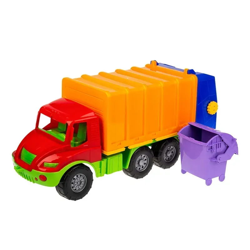 Игрушечная машинка мусоровоз Colorplast Атлантис 58х20х25 cм Красно-желтый (150-98-CP0633.2)