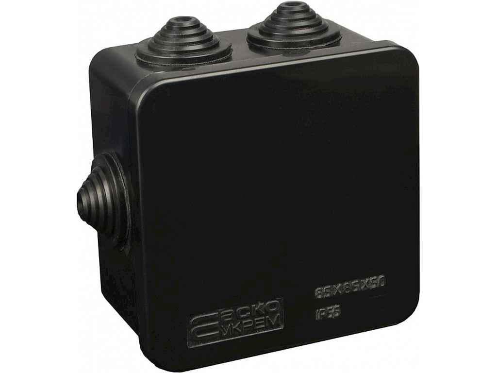 Коробка розподільча АСКО РК 85х85х50 мм UAtmo Jet Black (1050731)