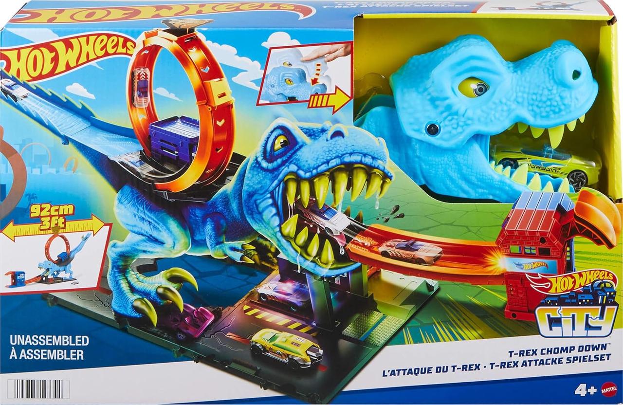 Игровой трек Hot Wheels City Track T-Rex Chomp Down (2607142686)