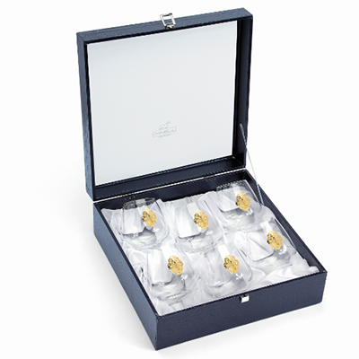 Набір келихів для віскі Chinelli 6218600 6 шт. Gold - фото 2