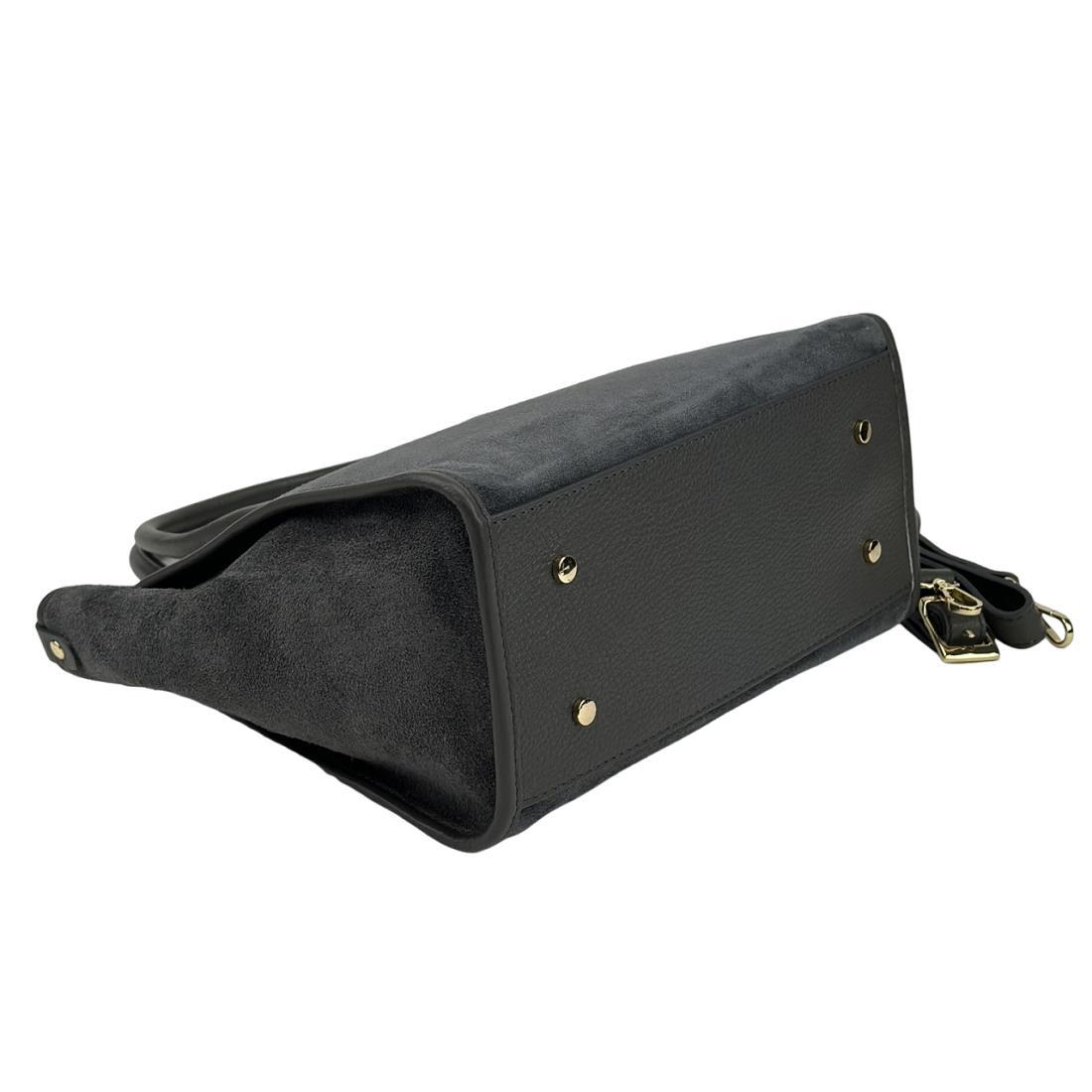 Жіноча сумка Royal Bag F-IT-7685DG замшева Сірий (8023) - фото 4 Жіноча сумка Royal Bag F-IT-7685DG замшева Сірий (8023) - фото 4