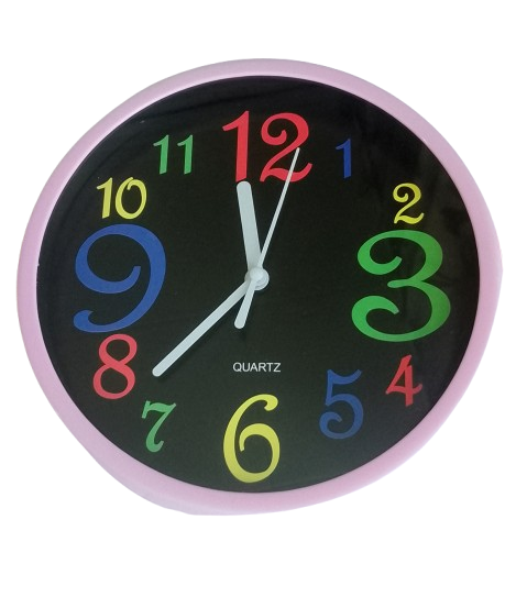 Годинник настінний Clock 552-2 19х4 см Бузковий/Чорний (2911А)