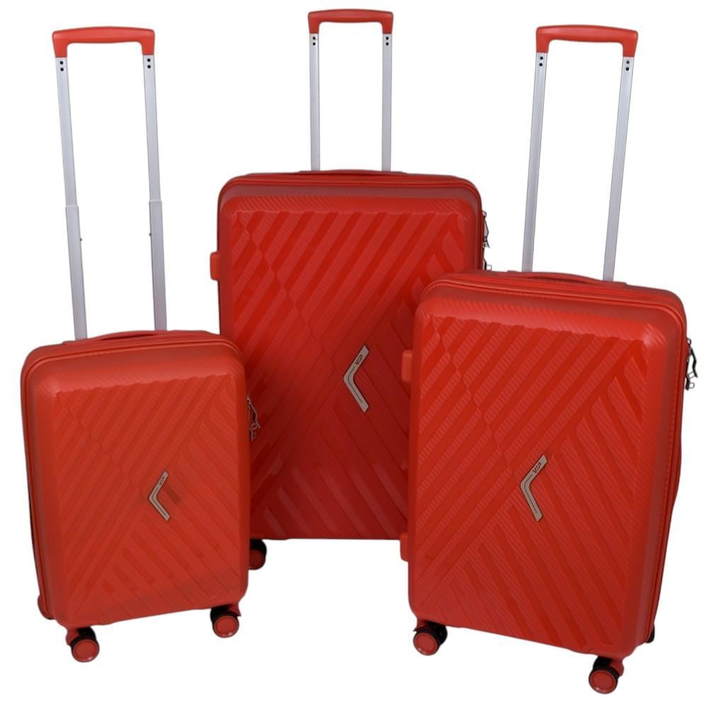 Комплект чемоданов с кодовым замком R37252-R 3 шт. 20/24/28" гибкий материал Красный (33148736)
