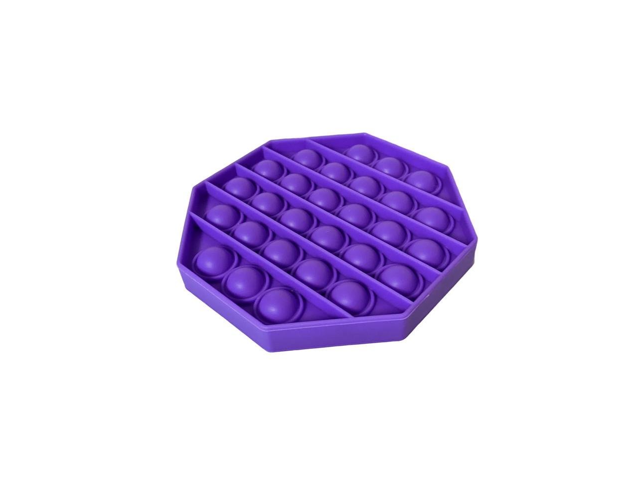 Игрушка-антистресс пупирка Bambi Pop It Fidget восьмиугольник Фиолетовый