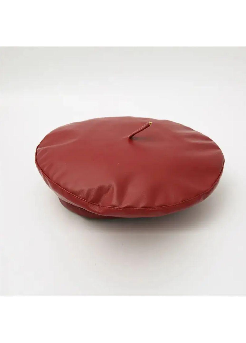 Берет женский искусственная кожа р. 55-58 Бердовый (850-2)