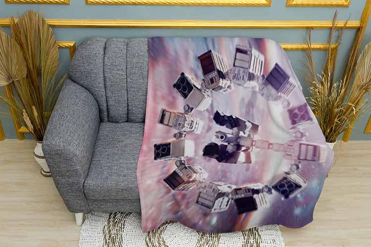 Плед Pink space Interstellar плюш однослойный 135х150 см (112994)