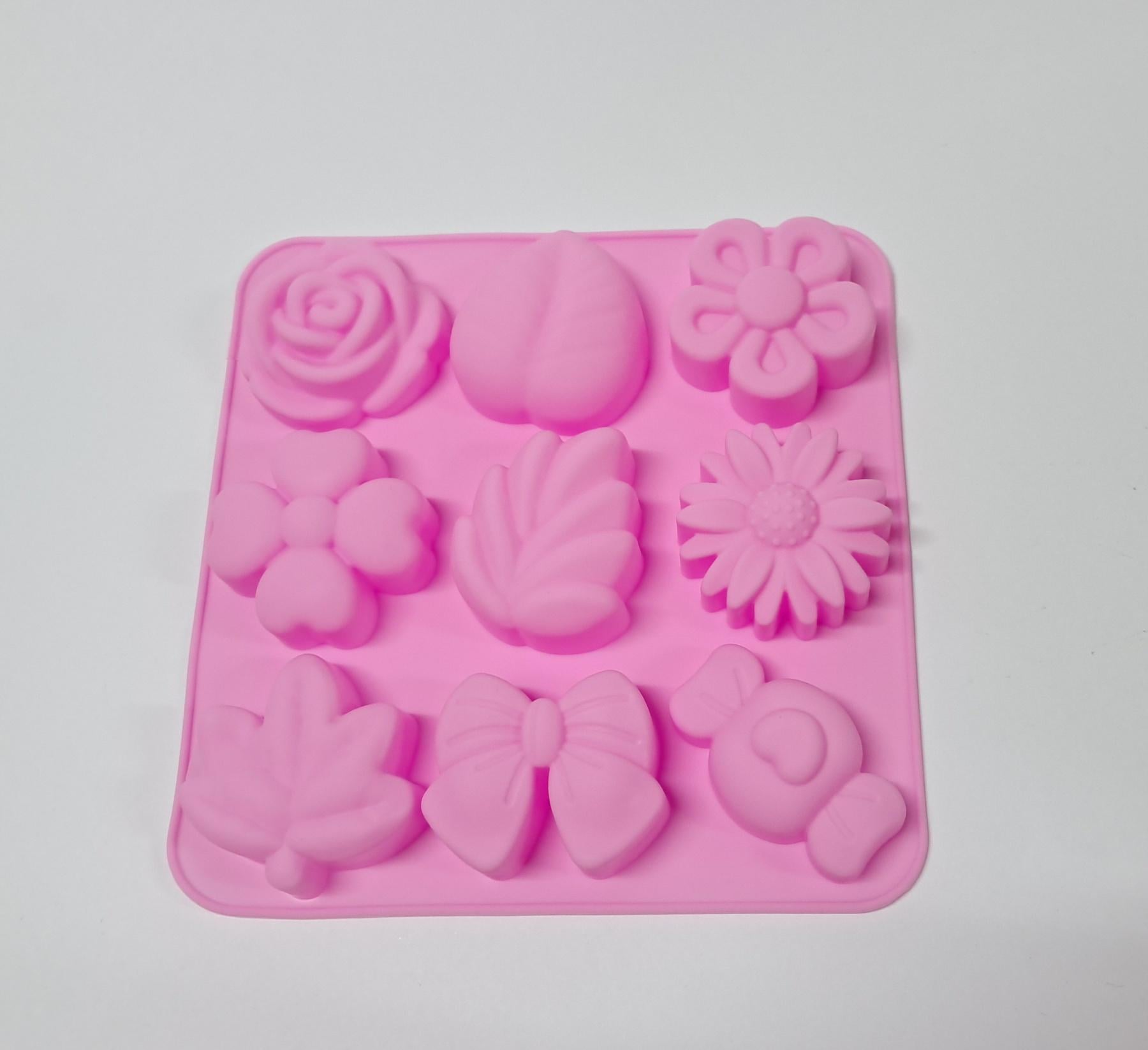 Форма силиконовых цветов и трав для выпечки Розовый (SAM-17168)