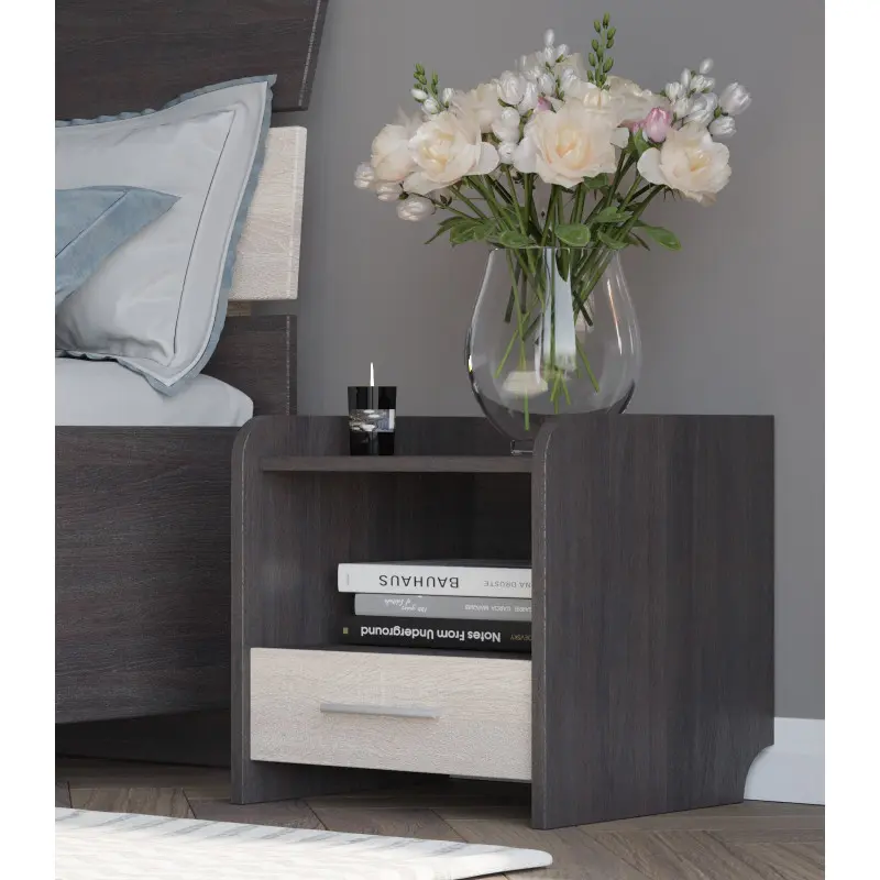 Тумба приліжкова Еверест Венге темний/Дуб молочний (26771751) - фото 3 Тумба приліжкова Еверест Венге темний/Дуб молочний (26771751) - фото 3