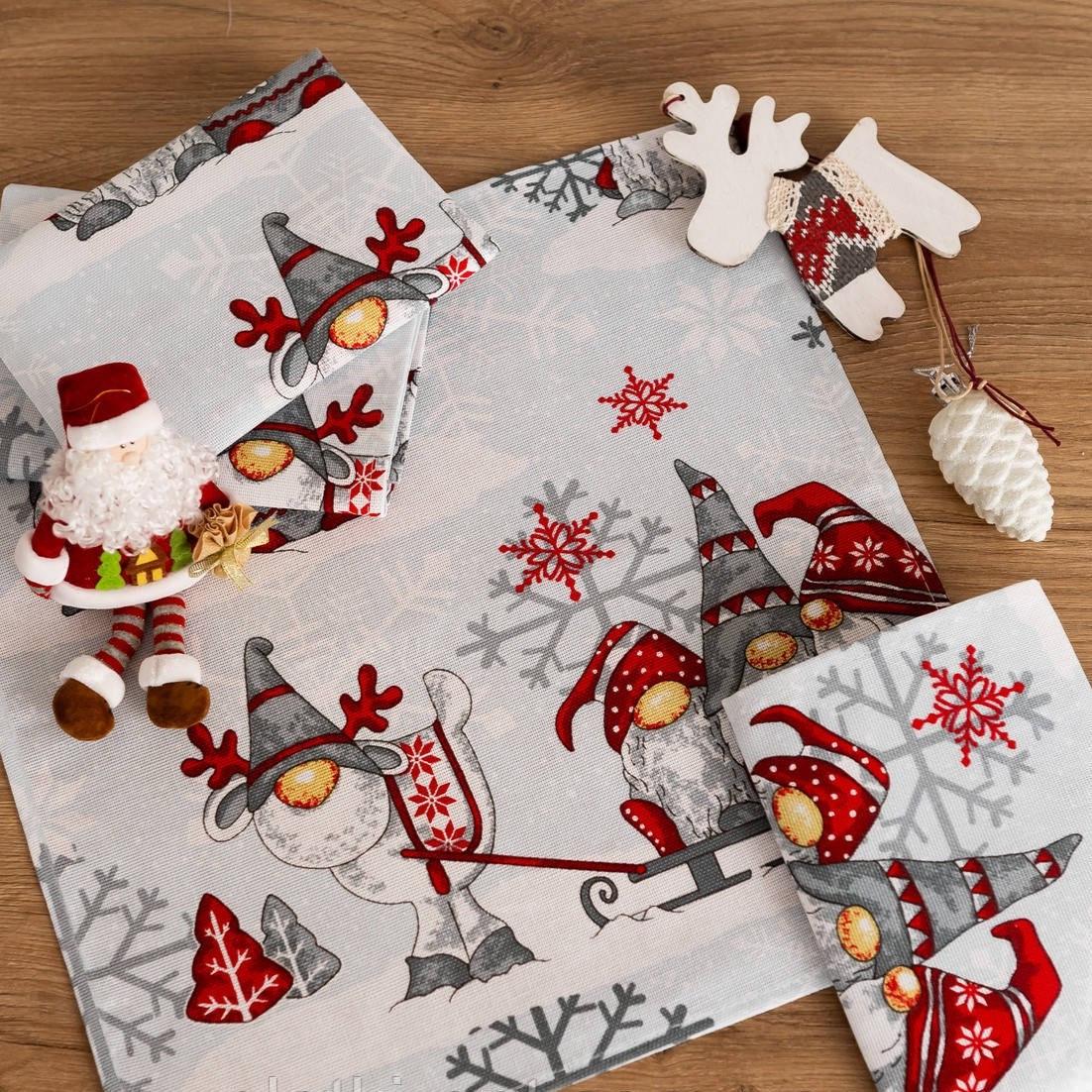 Набор полотенец для кухни SUNROZ Гномы рогожки 35x70 см 5 шт. (LP-972)