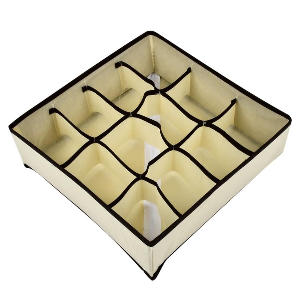 Органайзер для білизни Stenson R94628-12 12 відділень для зберігання речей 30х30х10 см Бежевий (26815817)