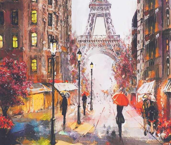 Картина за номерами TK Group 31380 30 Дощ у Парижі 40х30 см (121655)
