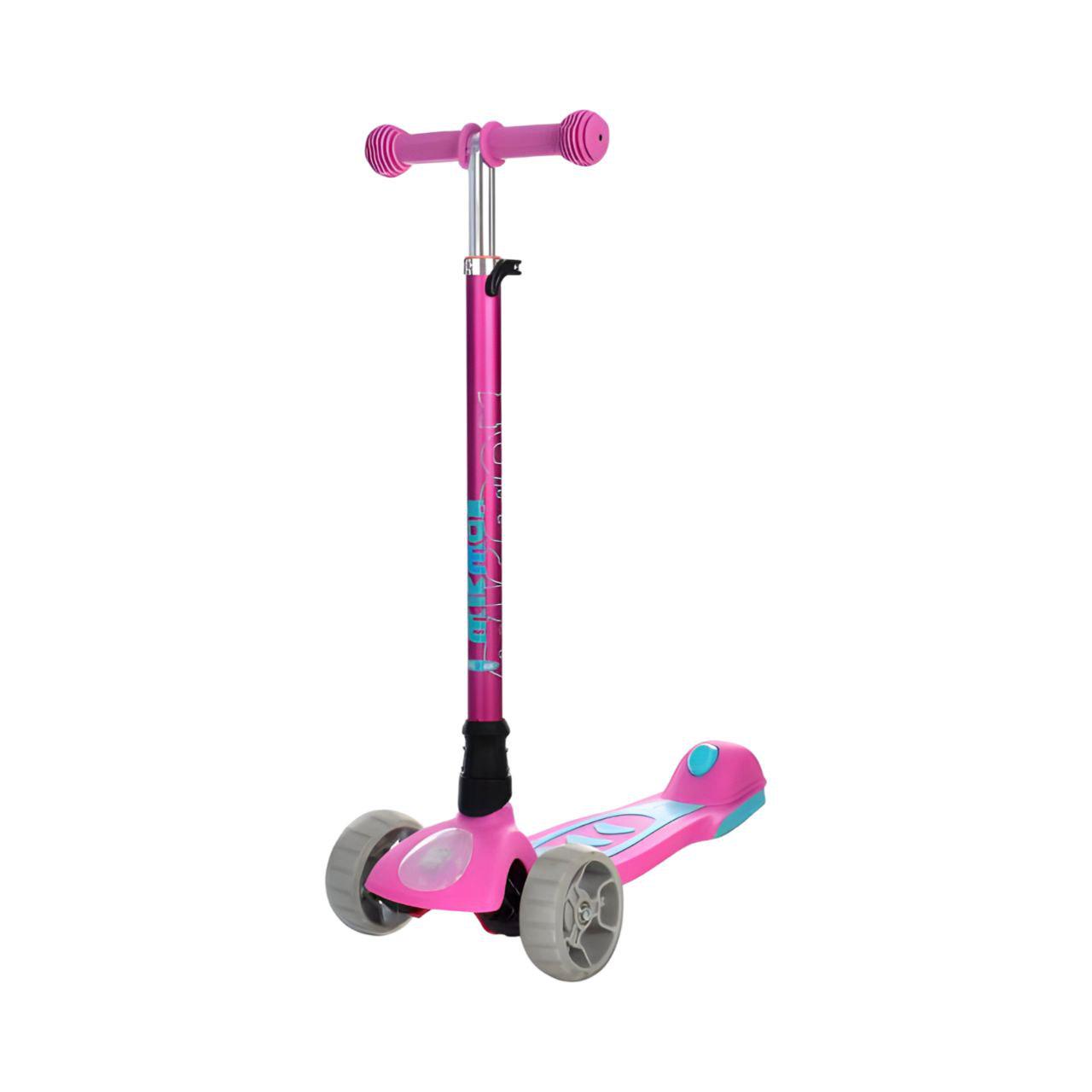 Самокат JR 3-060-37-P1 складной трехколесный PU колеса Розовый (25087258) Самокат JR 3-060-37-P1 складной трехколесный PU колеса Розовый (25087258)