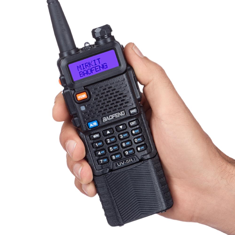 Рація Baofeng UV-5R c кнопкою РТТ і гарнітурою Baofeng Чорний - фото 4