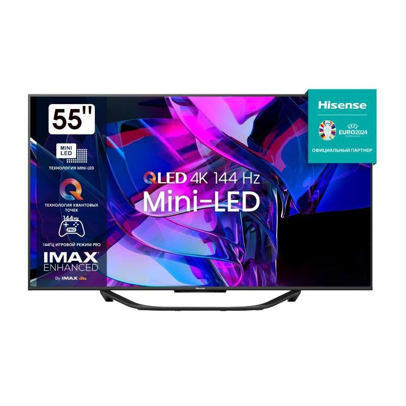 Телевізор Hisense 55U7KQ 4К/Smart TV/QLED/144 Гц/T2-S2 55" (15161026)