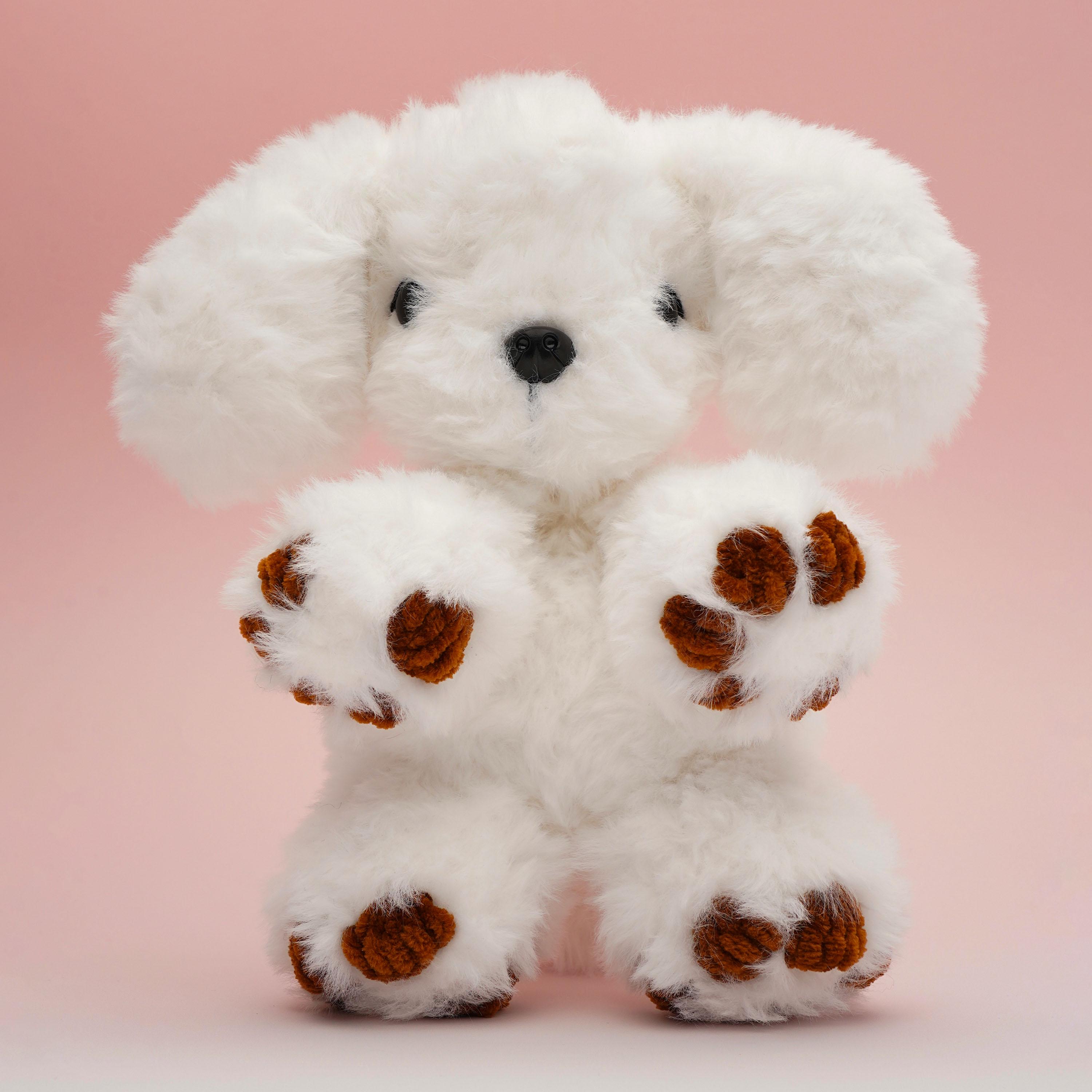 Игрушка мягкая вязаная Пес Ши-тцу ручная работа 25 см (31726230)