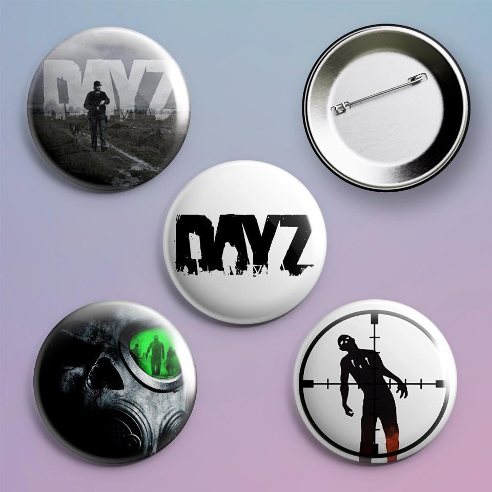 Значки на рюкзак с принтом игры DayZ 4 шт.