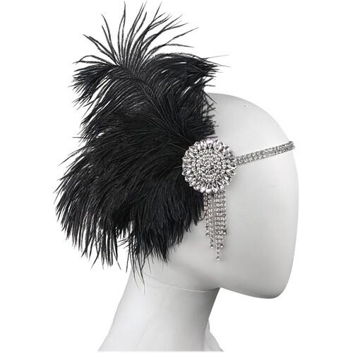 Резинка на голову Сrystal SETA Decor 22-293BLK-SL