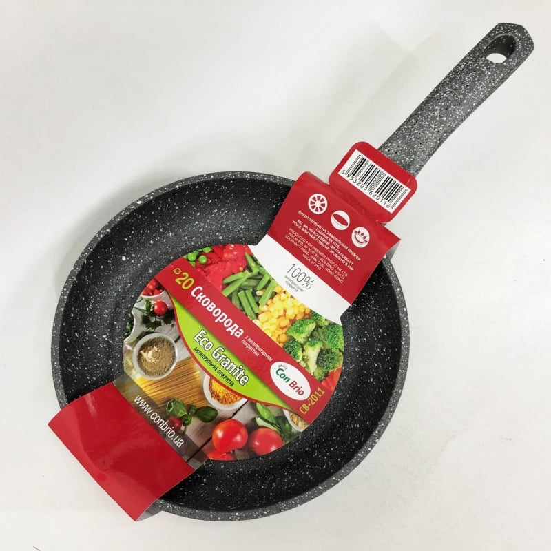 Сковорода Con Brio CB-2011 20 см антипригарне покриття (tf5147) - фото 9 Сковорода Con Brio CB-2011 20 см антипригарне покриття (tf5147) - фото 9