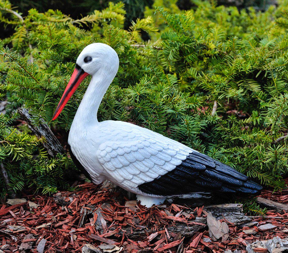 Садова фігура Лелека середній керамічний для гнізда