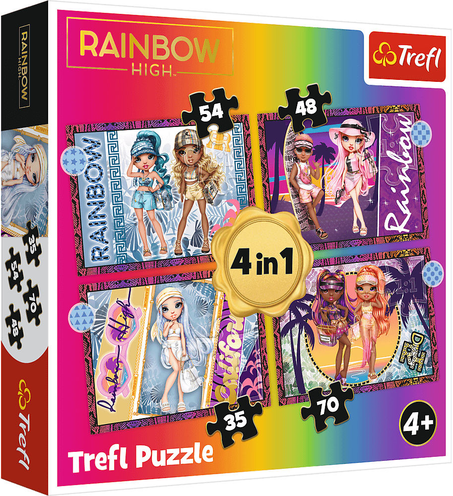 Пазлы Trefl 34614 4в1 Rainbow High (18172)