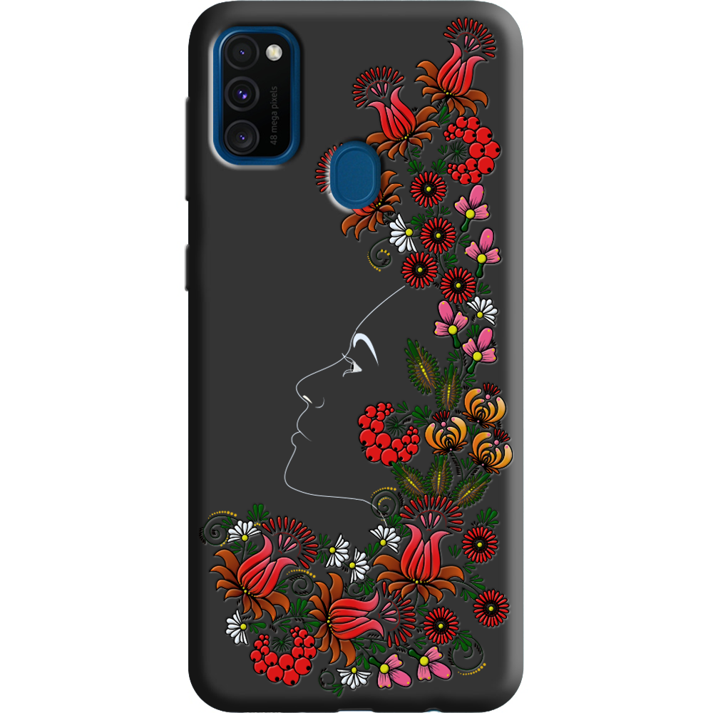 Чехол с рисунком Boxface Samsung M307 Galaxy M30s 3D Ukrainian Muse Черный силикон (38209-bk64-38658)